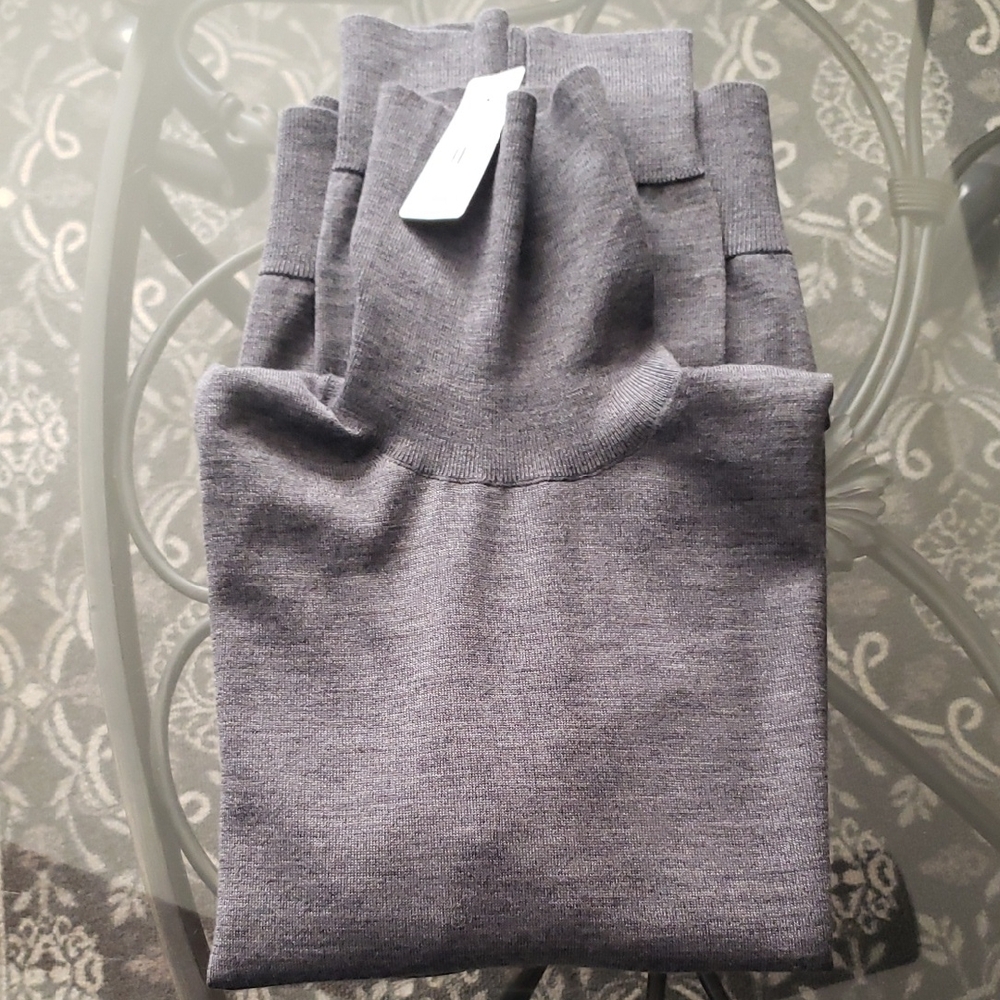 Brooks Brothers Charcoal 100% Merino Wool Sweater